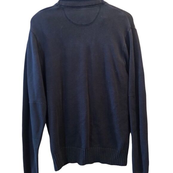 Vintage 90’s Authentic ROCAWEAR Black Preppy Shawl Collar Tight Knit Cardigan XL - Picture 13 of 14